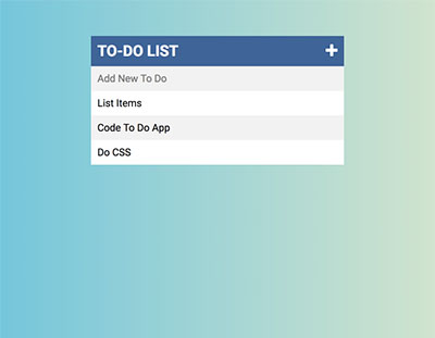 JavaScript To-Do List